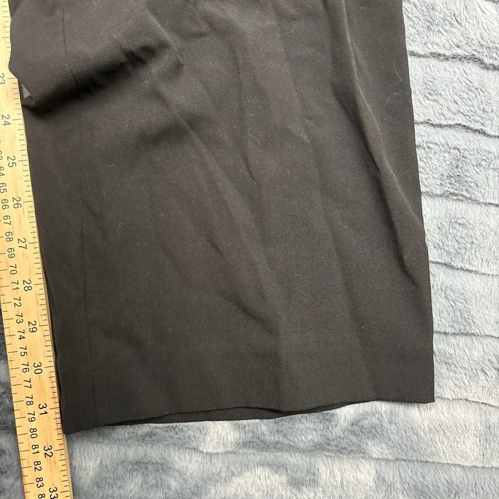Michael Kors Womens Black Tailored Dress Pants Gold Hardware Size 12 Stretch